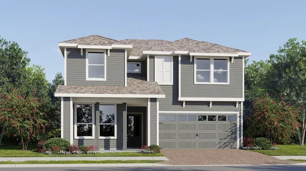 Front exterior of a home in the Waterlin community, located in St. Cloud, FL (Image 5).