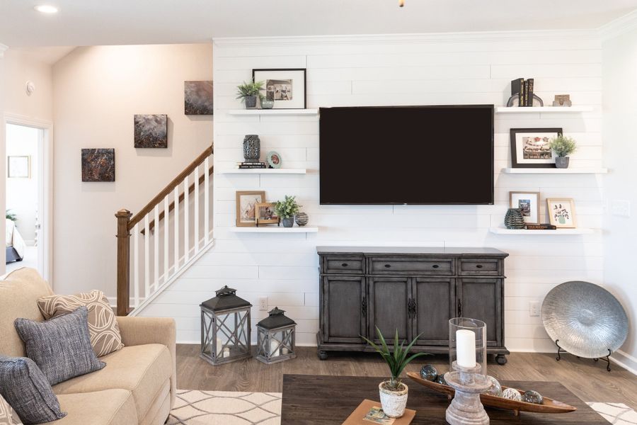 Furnished interior in a model home at The Gables in Moyock (Image 14).
