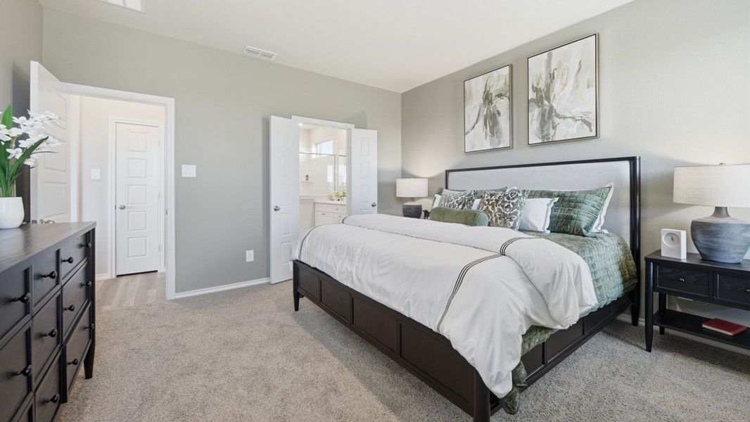 Furnished interior in a model home at Trails of Elizabeth Creek in Fort Worth (Image 43).