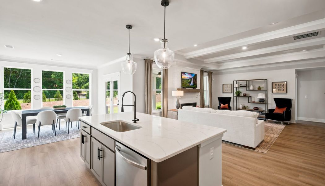 Furnished interior in a model home at Fowler Farms in Auburn (Image 76).
