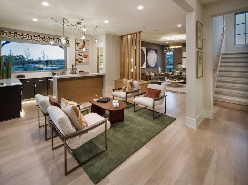 Furnished interior in a model home at Dean Farms in Lucas (Image 47).