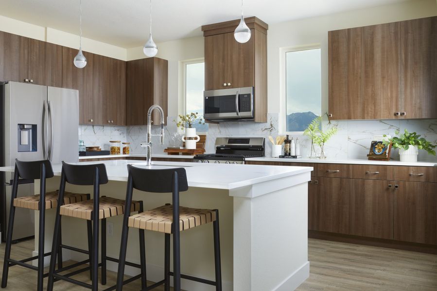 Furnished interior in a model home at Parkside at Victory Ridge in Colorado Springs (Image 12).