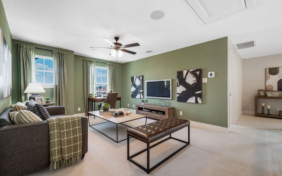 Furnished interior in a model home at Emberly in Beasley (Image 24).