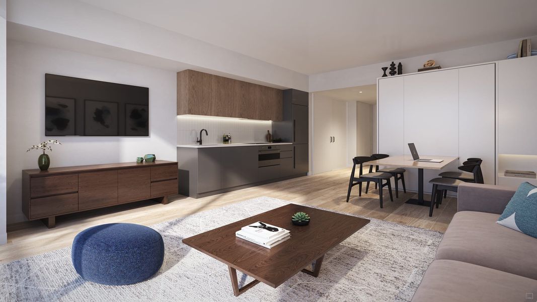 Furnished interior in a model home at 600 Miami Worldcenter in Miami (Image 19).