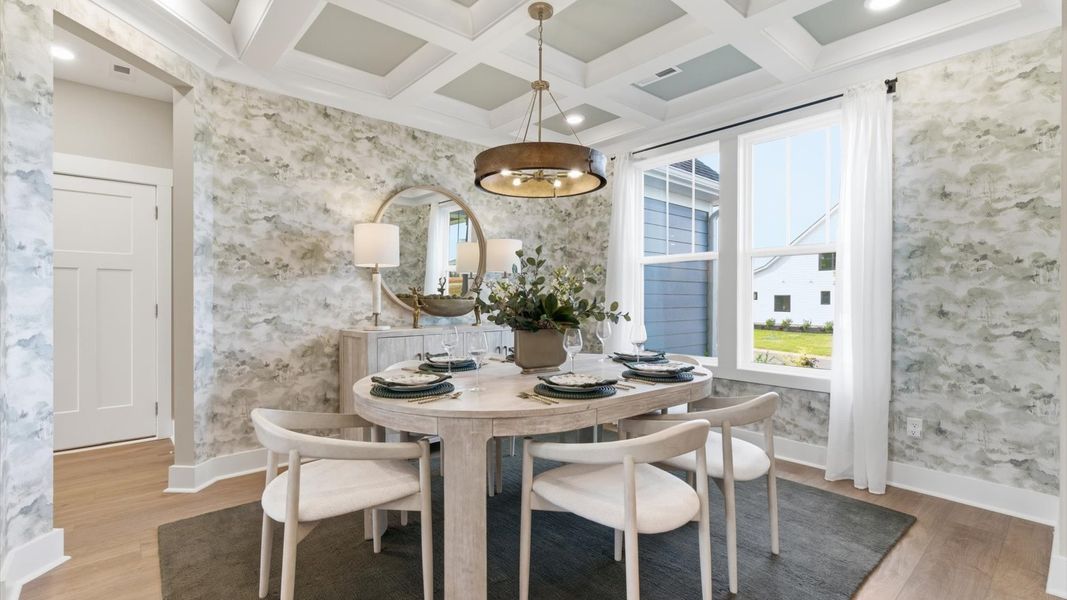 Furnished interior in a model home at Benjamin's Grove in Woodruff (Image 4).