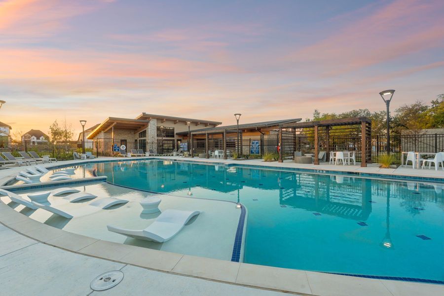 Wildridge Rudman Sunset Photo of Community Pool, Cabanas, Amenity Center