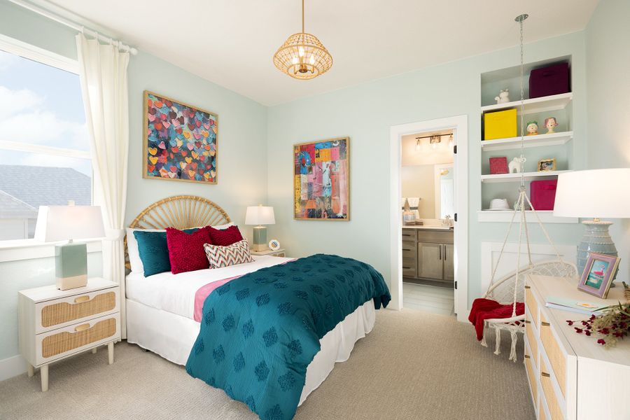 Furnished interior in a model home at Blackhawk in Pflugerville (Image 37). Furnished interior in a model home at Blackhawk in Pflugerville (Image 37).