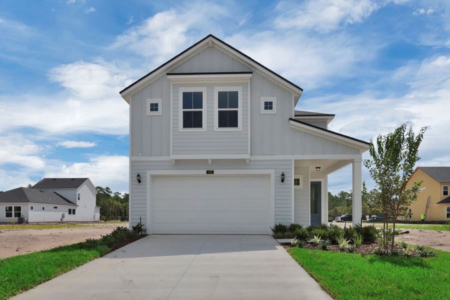 Front exterior of a home in the Mariposa at EverRange community, located in Jacksonville, FL (Image 3).