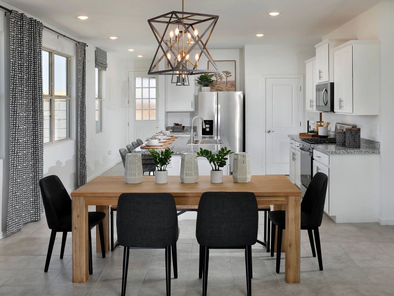 Lots of natural light makes dining even more enjoyable in the Bennett floorplan.