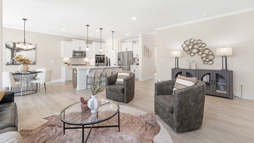 Furnished interior in a model home at Brantley in Mooresville (Image 11).