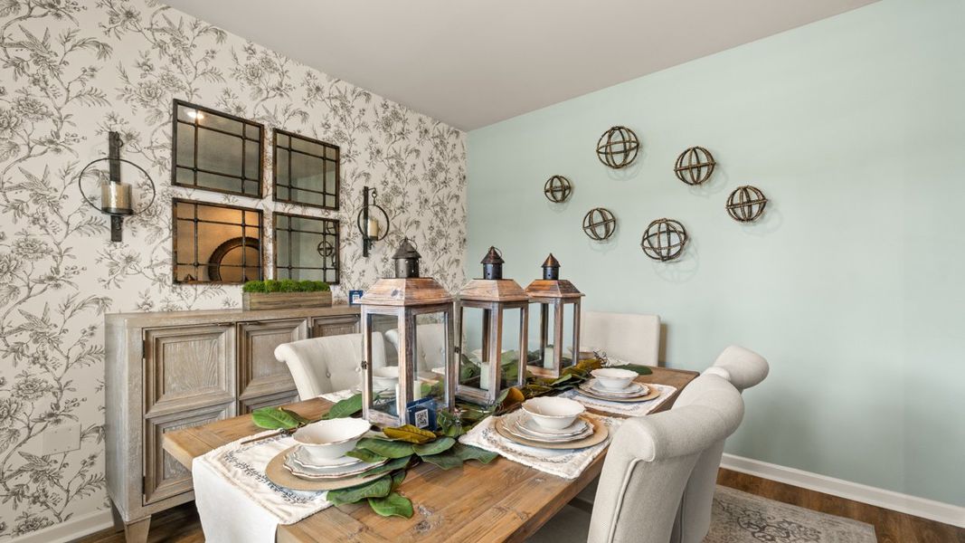 Furnished interior in a model home at Twin Lakes in Hoschton (Image 41).