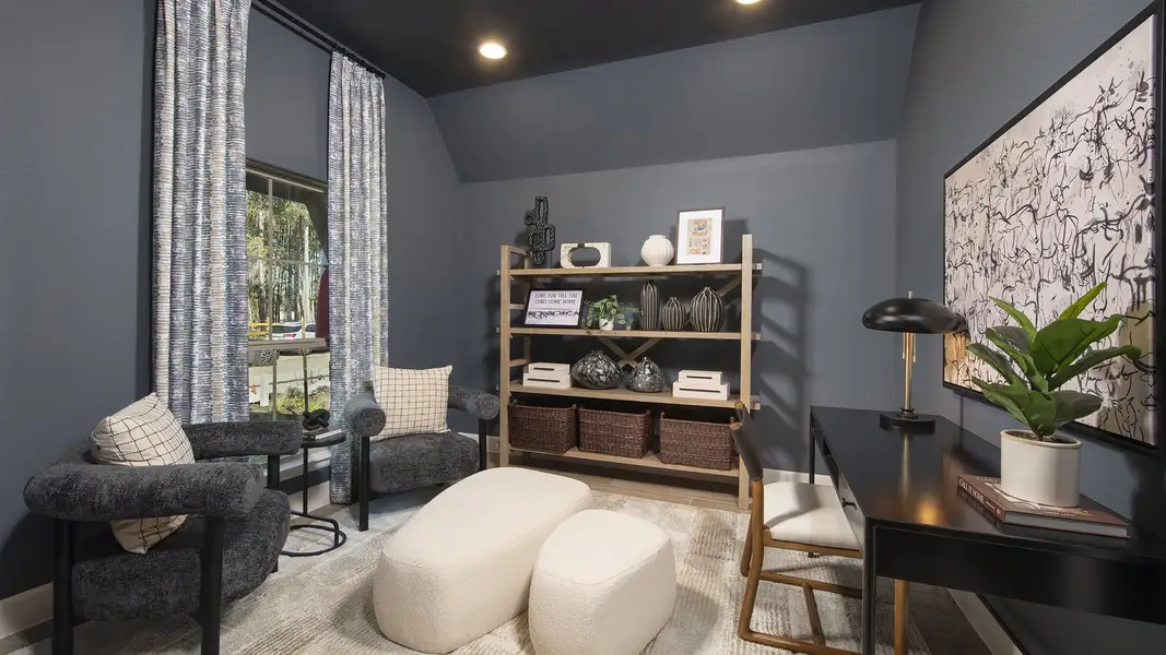 Furnished interior in a model home at Two Step Farm 50' in Montgomery (Image 6). Furnished interior in a model home at Two Step Farm 50' in Montgomery (Image 6).