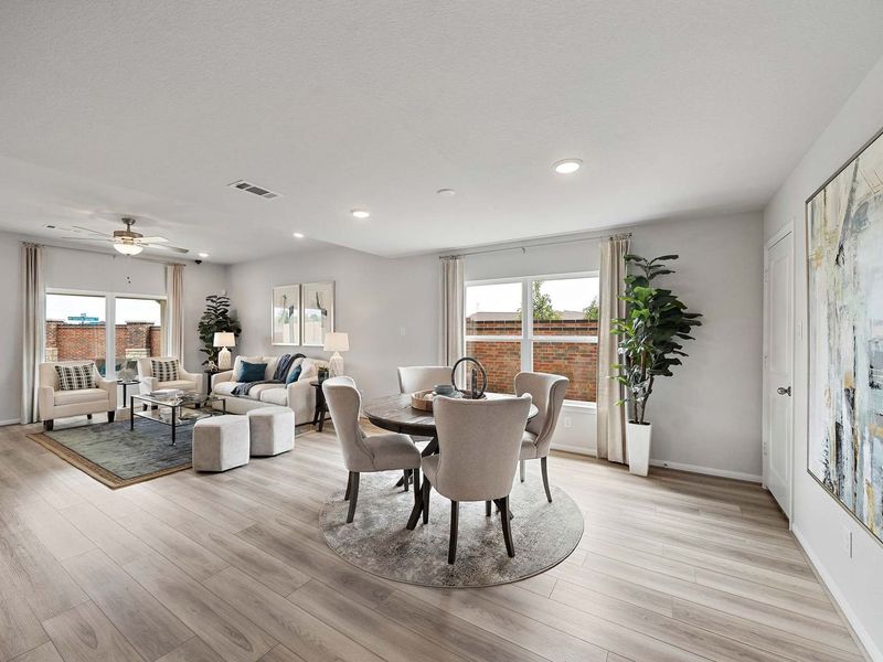 Furnished interior in a model home at Sunterra in Katy (Image 8).