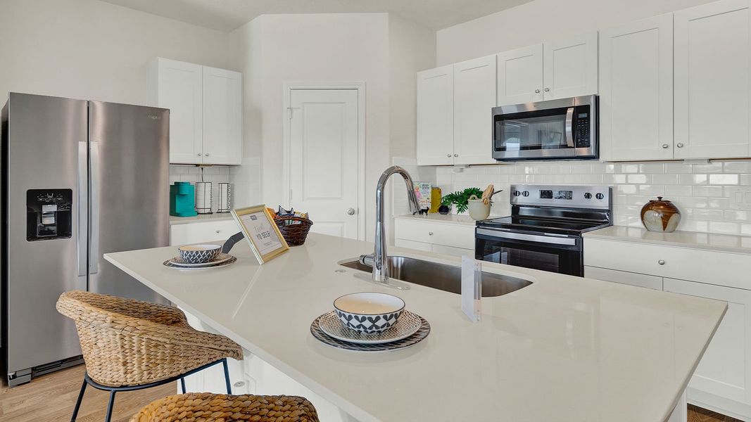 Furnished interior in a model home at Arroyo Ranch in Seguin (Image 6).