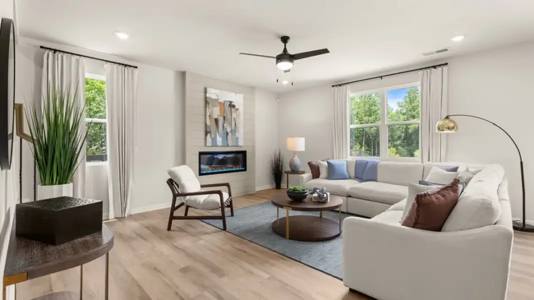 Furnished interior in a model home at Enclave at Stonewall Tell in South Fulton (Image 8).