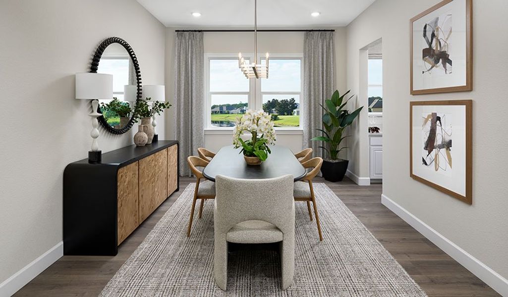 Furnished interior in a model home at Bongard Estates in Clermont (Image 7).