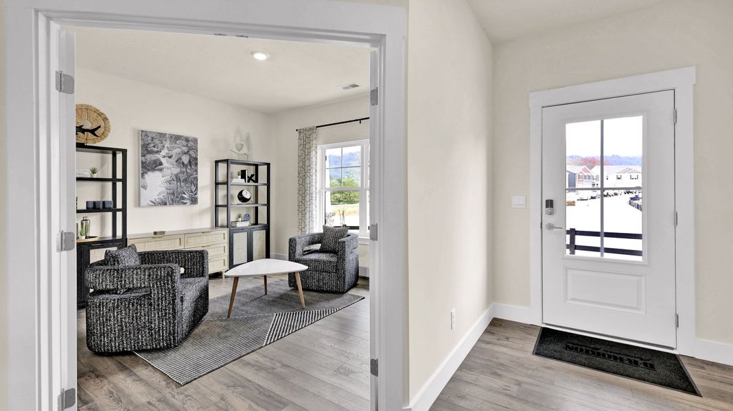 Furnished interior in a model home at Harbor Crest in Ooltewah (Image 7).