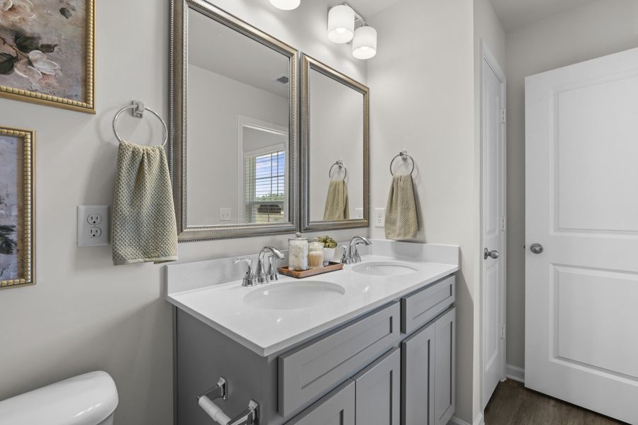 Furnished interior in a model home at Cypress Point in Graniteville (Image 32).