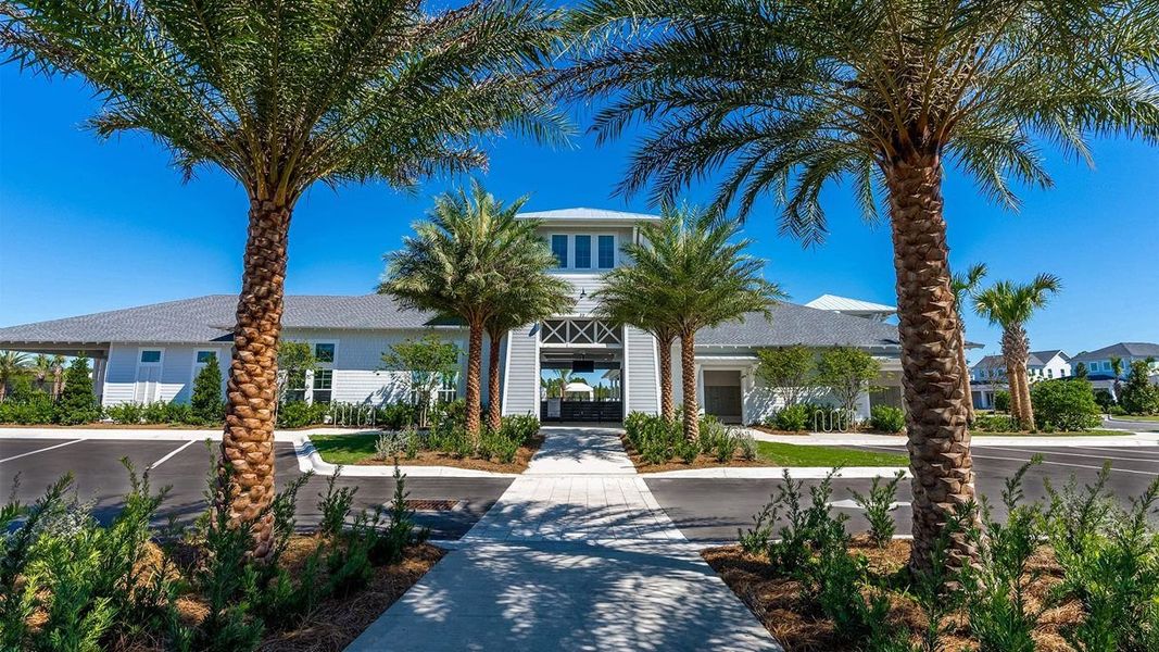 The lakeside resident-exclusive Clubhouse at NatureWalk at Watersound Origins.