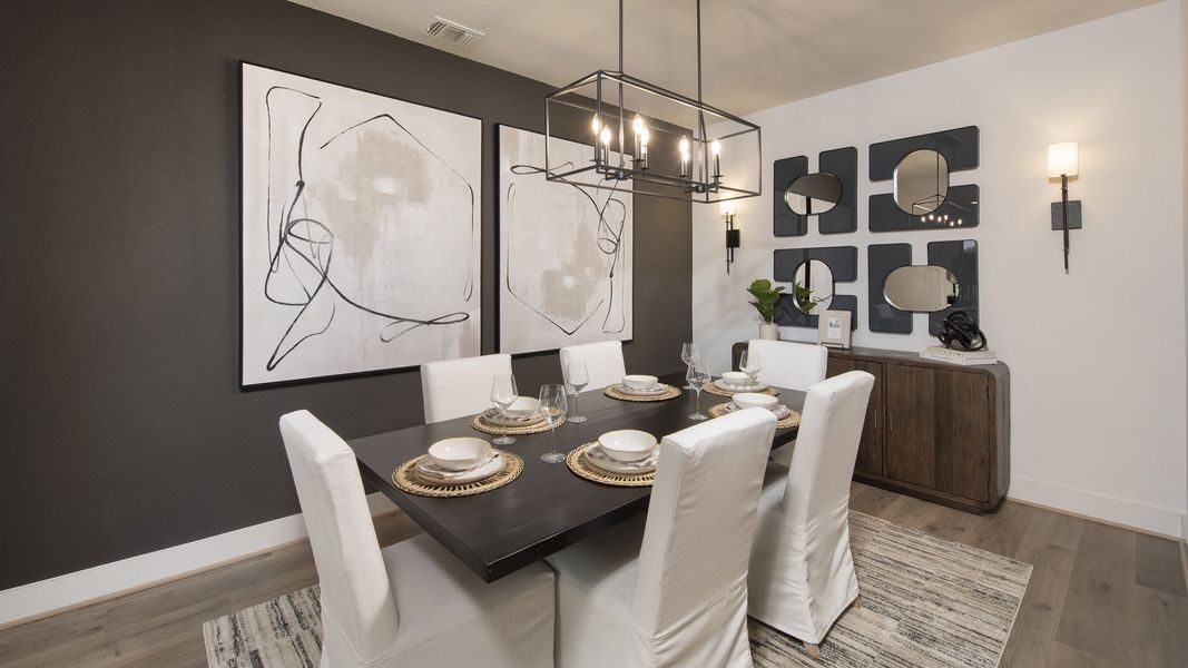 Furnished interior in a model home at Parten 65' in Austin (Image 12).