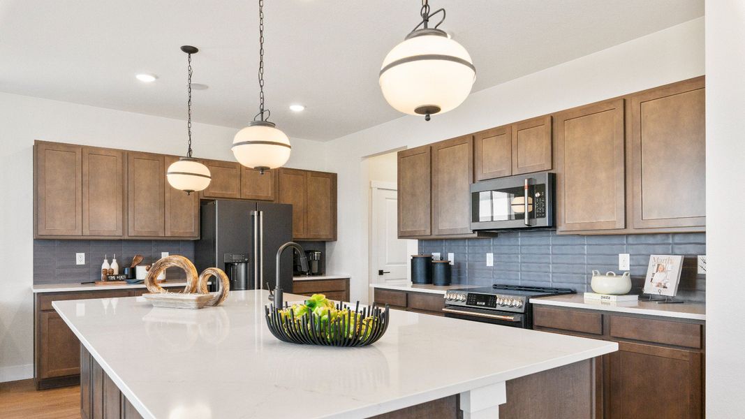 Furnished interior in a model home at Trevenna in Windsor (Image 17).