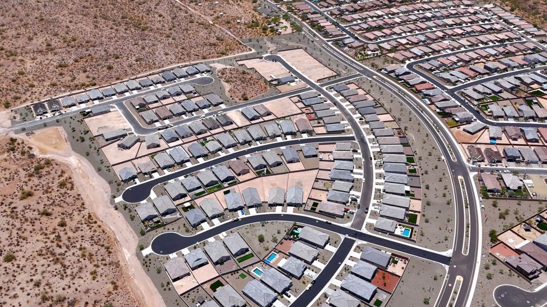 Aerial view of the Entrada Del Oro community in Gold Canyon, AZ, showing layout and nearby surroundings (Image 15).