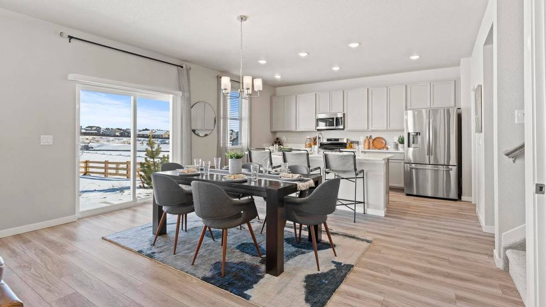 Furnished interior in a model home at Aspen Meadows-4 in Colorado Springs (Image 23).