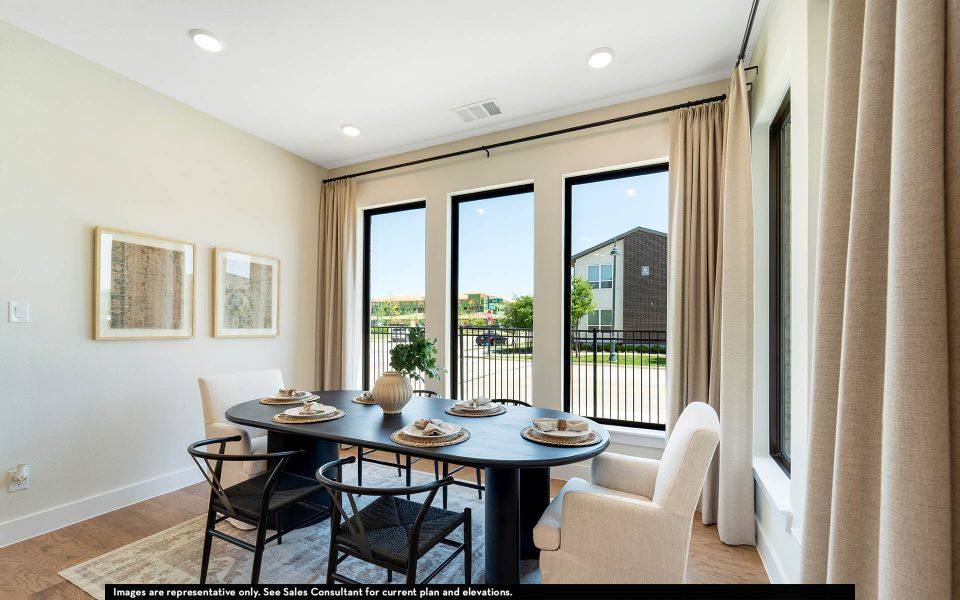 Furnished interior in a model home at The Summit at Center Stage in Keller (Image 8).