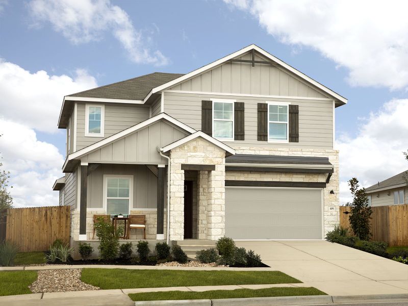 Front exterior of a home in the Butler Farms - Reserve Collection community, located in Liberty Hill, TX (Image 3).
