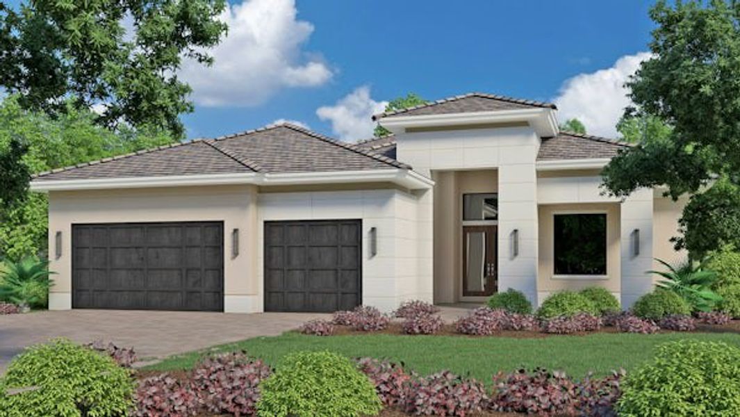 Front exterior of a home in the Tesoro Club community, located in Port St. Lucie, FL (Image 22).