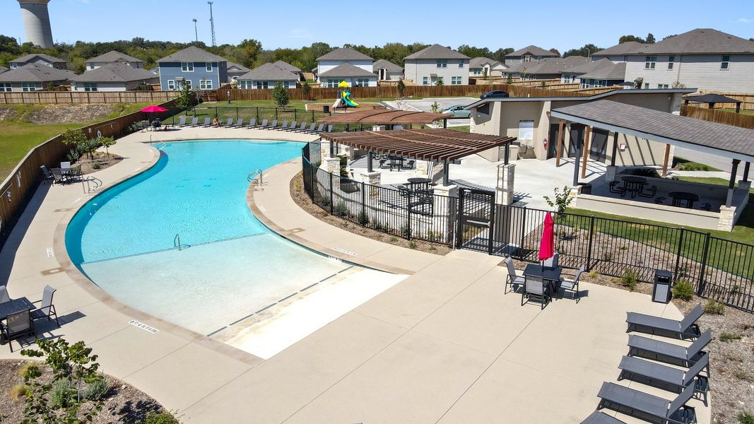 Abbott Place Pool Aerial