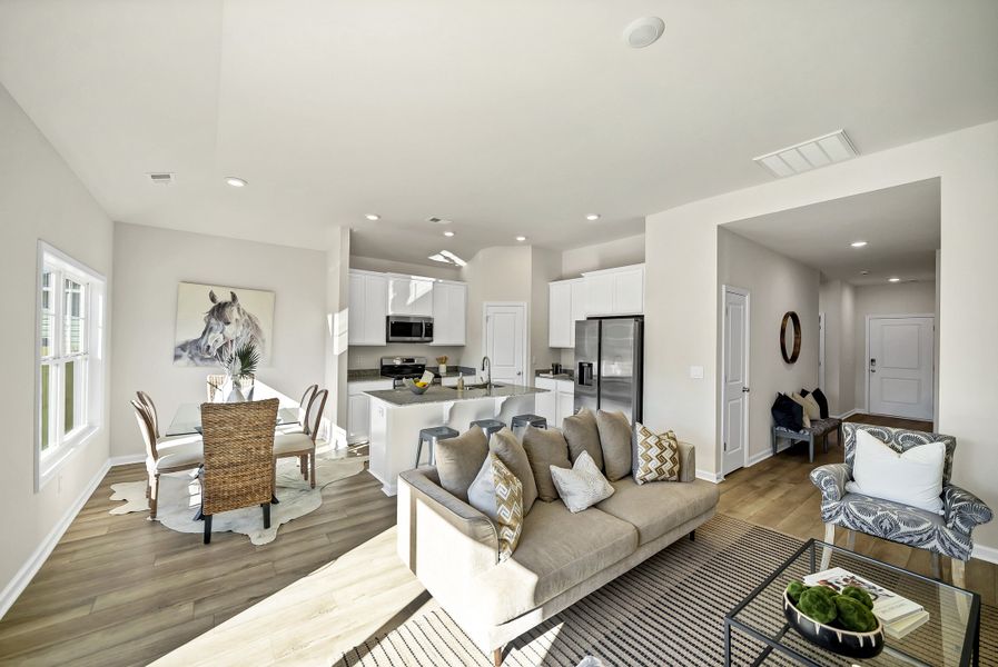 Furnished interior in a model home at Portrait Hills in Aiken (Image 58).