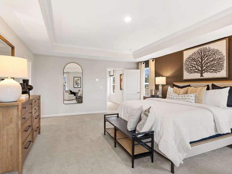 Furnished interior in a model home at Lake Shore in Winder (Image 14).