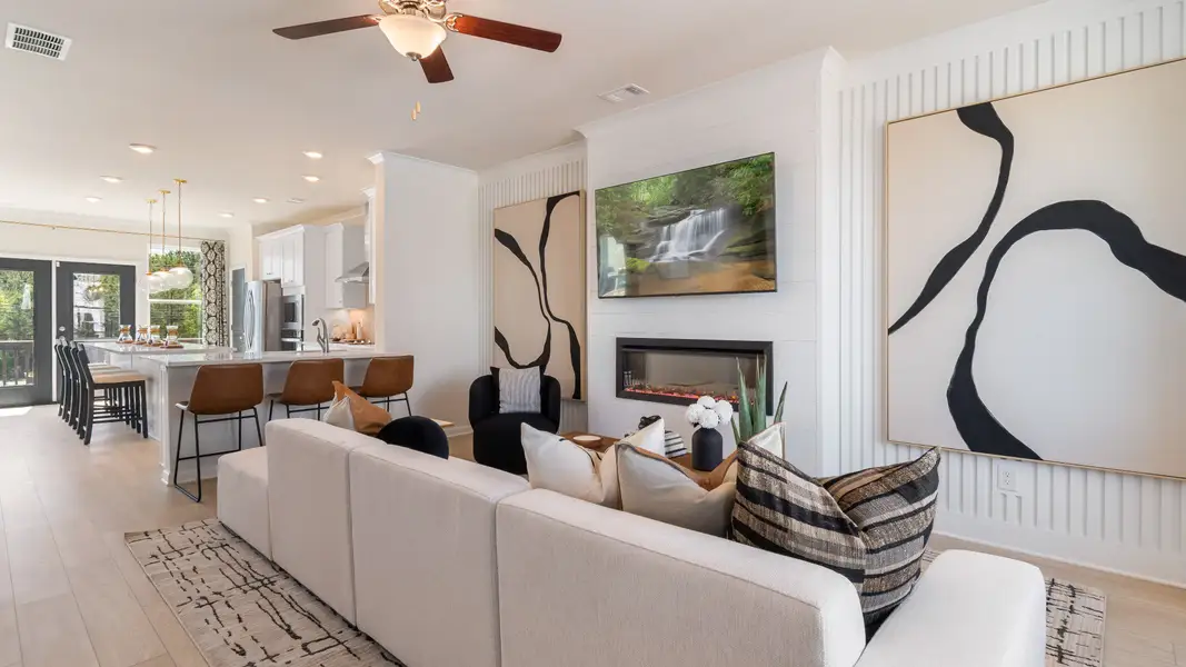 Furnished interior in a model home at Silverock in McDonough (Image 11).