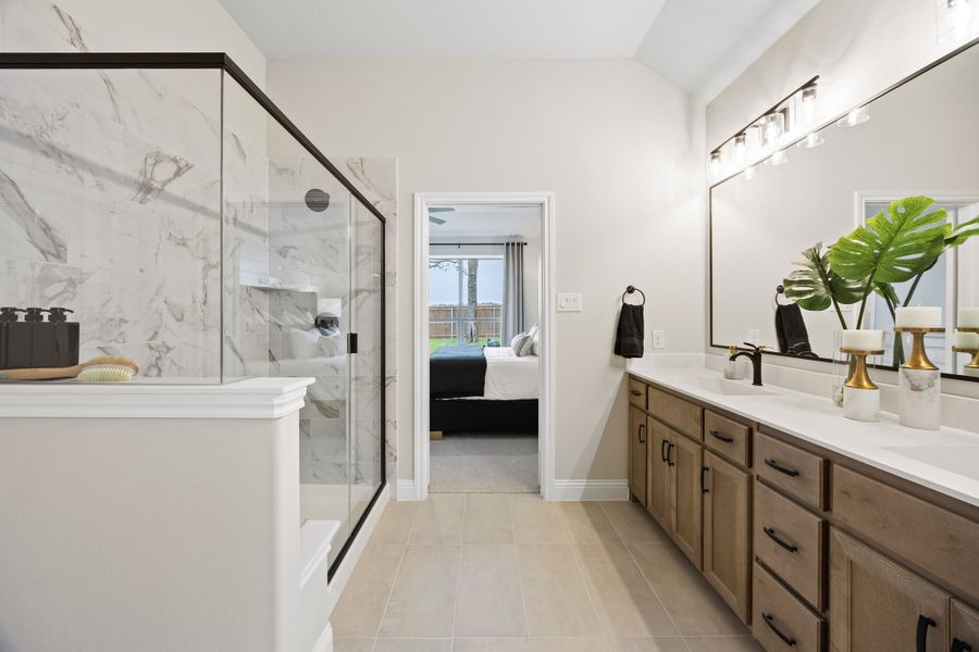 Furnished interior in a model home at Mockingbird Hills - Signature Series in Joshua (Image 22).