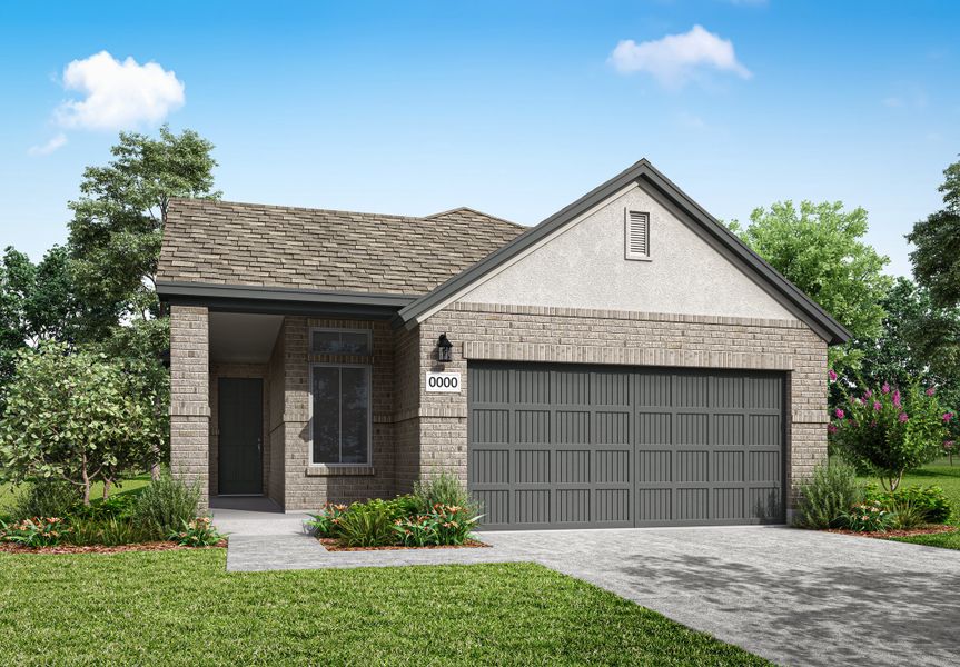 Front exterior of a home in the Flora community, located in Hutto, TX (Image 4).