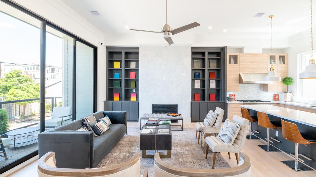 Furnished interior in a model home at Crocker Street in Houston (Image 6).