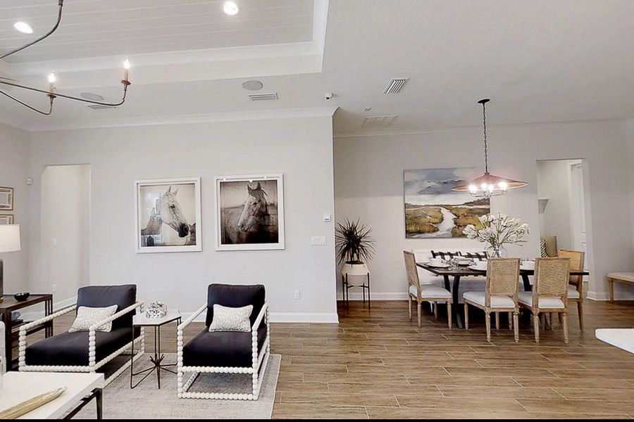 Furnished interior in a model home at Heritage Trace in Nocatee in Ponte Vedra (Image 51). Furnished interior in a model home at Heritage Trace in Nocatee in Ponte Vedra (Image 51).
