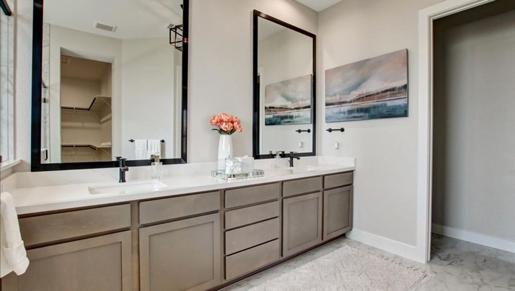 Furnished interior in a model home at Sunterra 40 in Katy (Image 35).