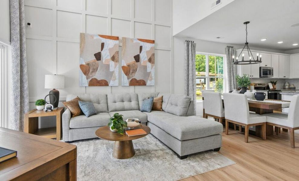 Furnished interior in a model home at CraigStone in Woodruff (Image 4).