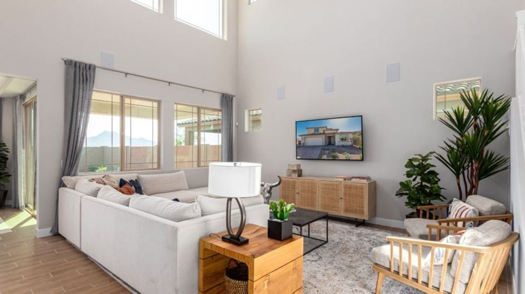 Furnished interior in a model home at Alamar Encore Collection in Avondale (Image 33).