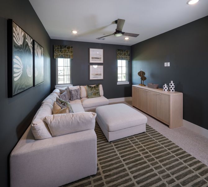 Furnished interior in a model home at Dean Farms in Lucas (Image 49).