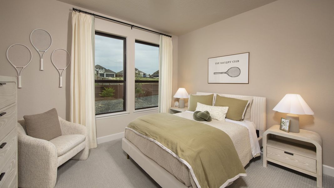 Furnished interior in a model home at Homestead 55' in Schertz (Image 20).