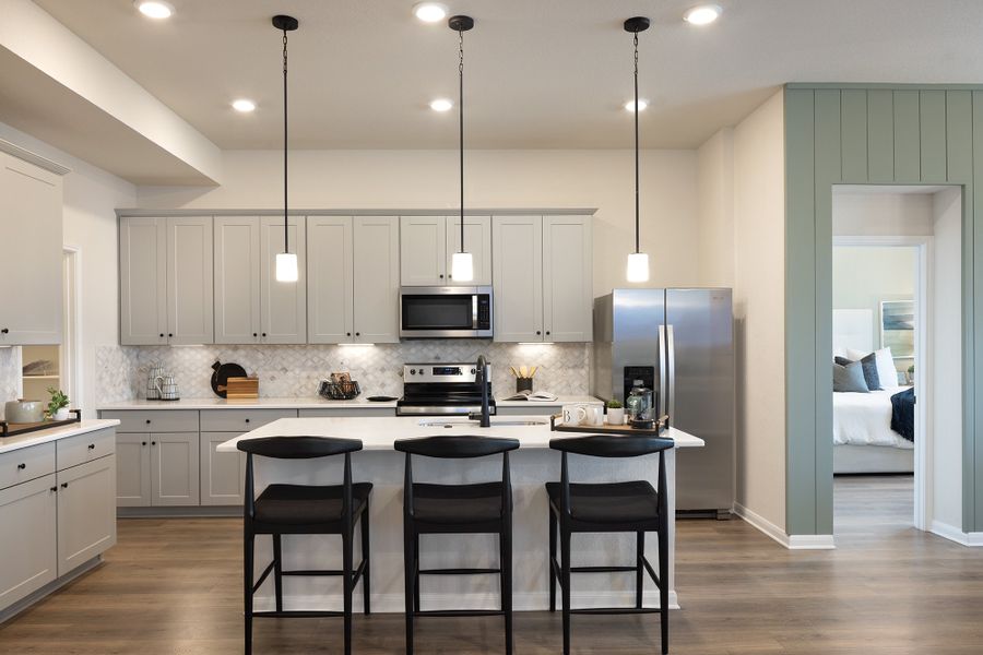 Furnished interior in a model home at Venado Crossing in Cibolo (Image 3).