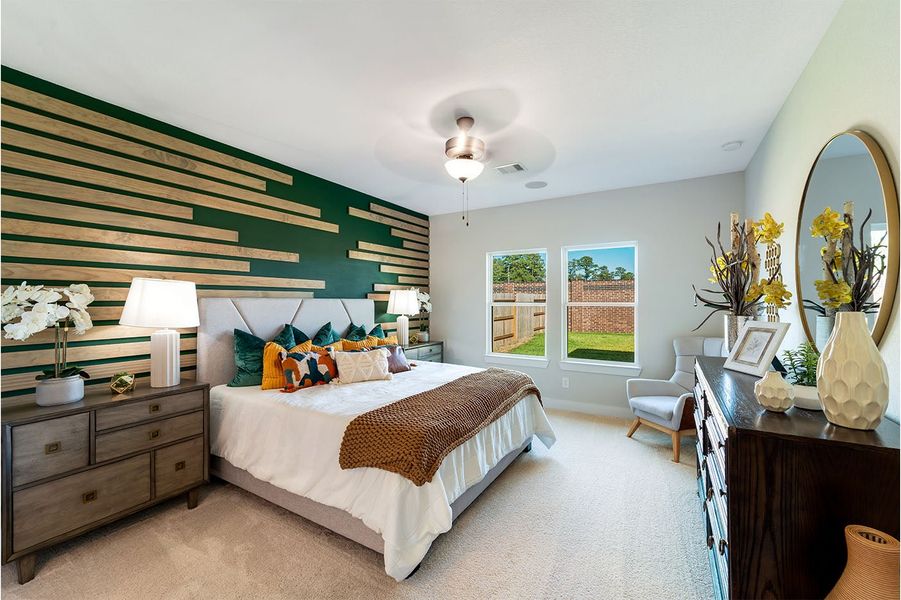 Furnished interior in a model home at Heartland in Crandall (Image 17).