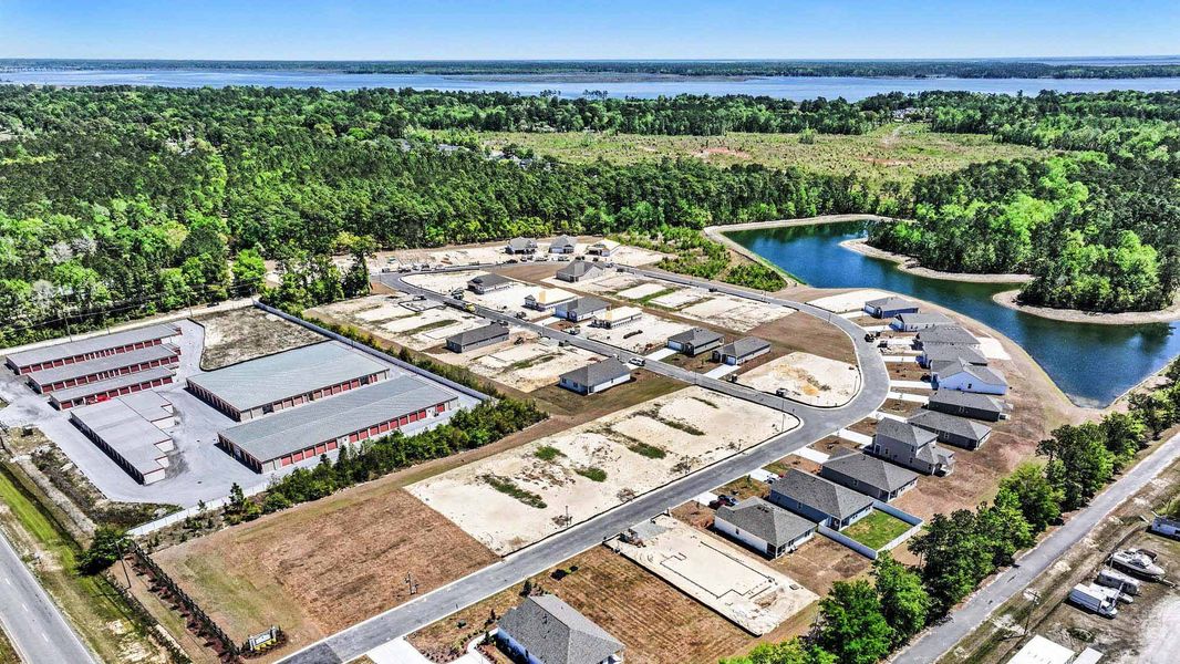 Aerial view of the South Island Landing community in Georgetown, SC, showing layout and nearby surroundings (Image 10).