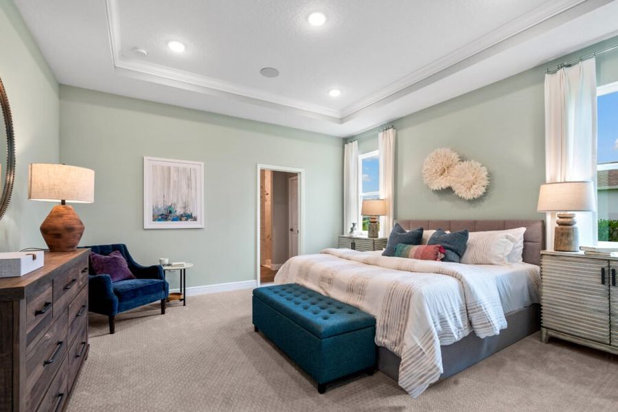 Furnished interior in a model home at The Lakes at St. Sebastian Preserve in Sebastian (Image 6).