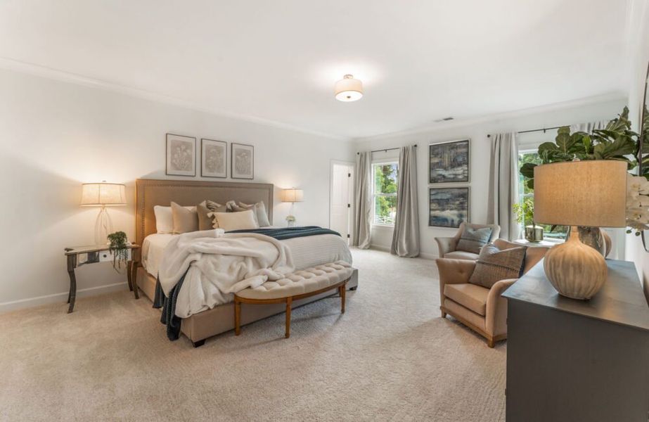 Furnished interior in a model home at Linden Grove in Powder Springs (Image 9).