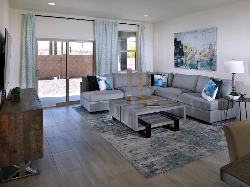 Furnished interior in a model home at Sunset Crest - Signature Series in Tucson (Image 17). Furnished interior in a model home at Sunset Crest - Signature Series in Tucson (Image 17).