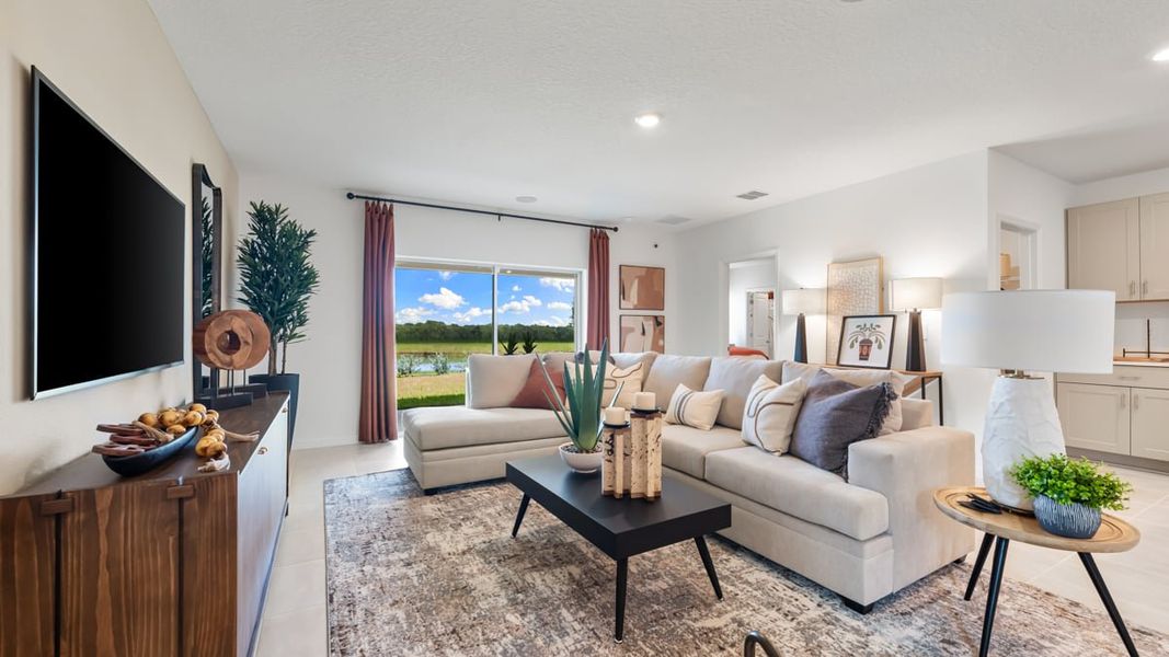Furnished interior in a model home at Firethorn in Parrish (Image 34).